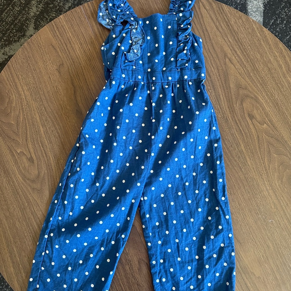 GAP  Blue Romper with White Dots